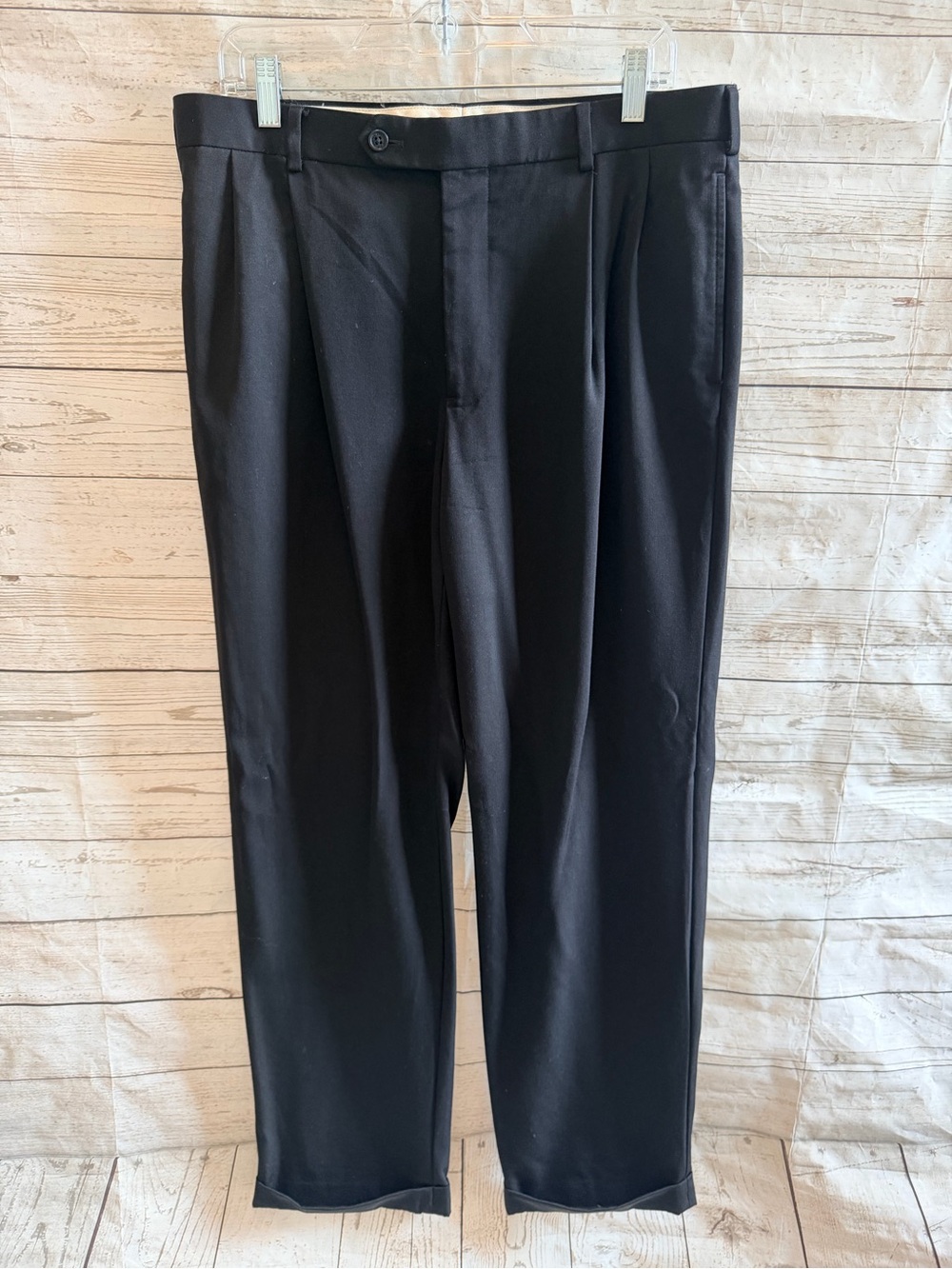Brooks Brothers Black Madison Wool Trousers